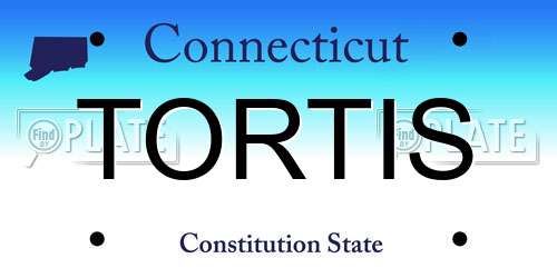 TORTIS Connecticut License Plate