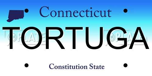TORTUGA Connecticut License Plate
