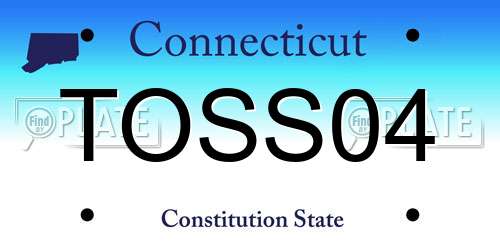 TOSS04 Connecticut License Plate