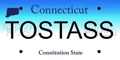 TOSTASS Connecticut License Plate