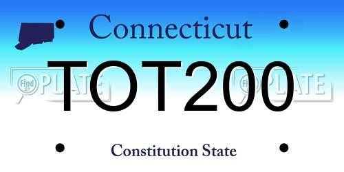 TOT200 Connecticut License Plate