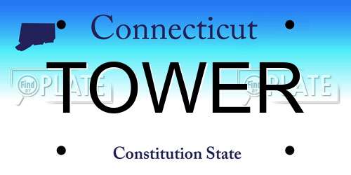 TOWER Connecticut License Plate
