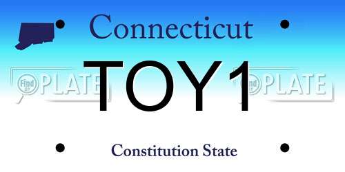 TOY1 Connecticut License Plate