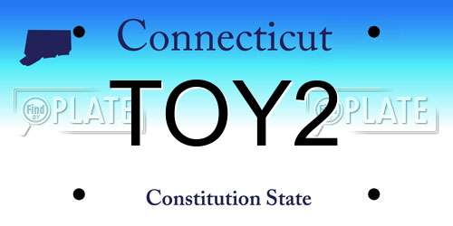 TOY2 Connecticut License Plate