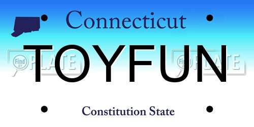 TOYFUN Connecticut License Plate