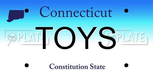 TOYS Connecticut License Plate