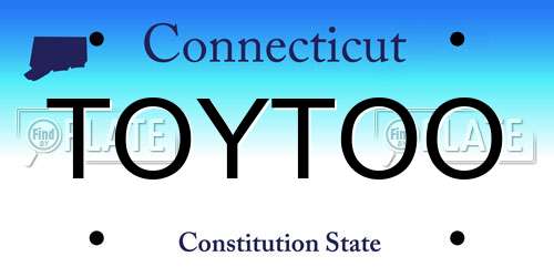 TOYTOO Connecticut License Plate