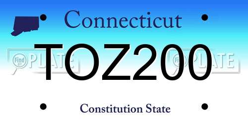 TOZ200 Connecticut License Plate