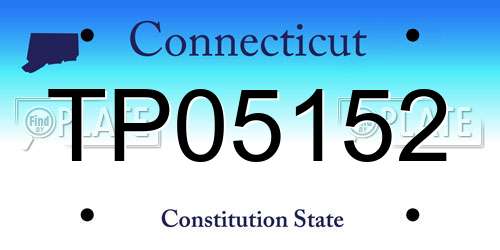 TP05152 Connecticut License Plate