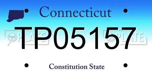 TP05157 Connecticut License Plate