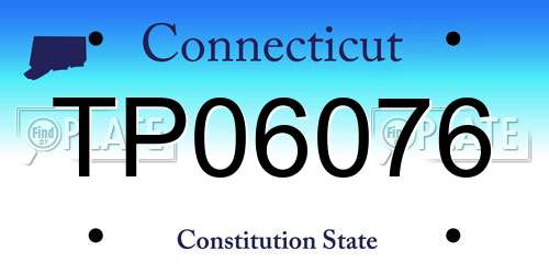 TP06076 Connecticut License Plate
