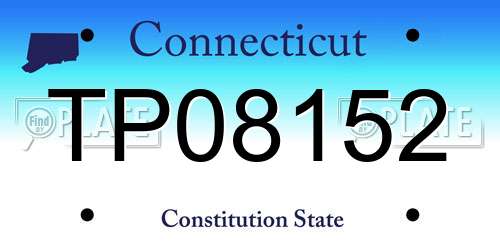 TP08152 Connecticut License Plate