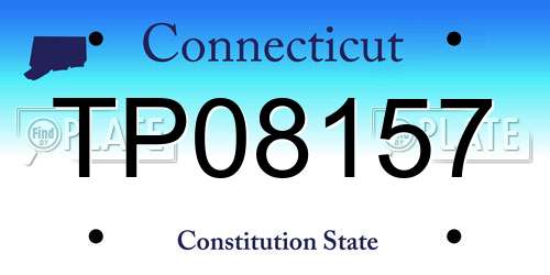 TP08157 Connecticut License Plate