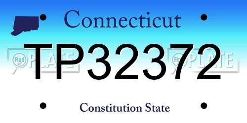 TP32372 Connecticut License Plate