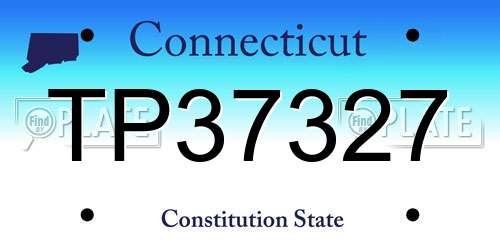 TP37327 Connecticut License Plate
