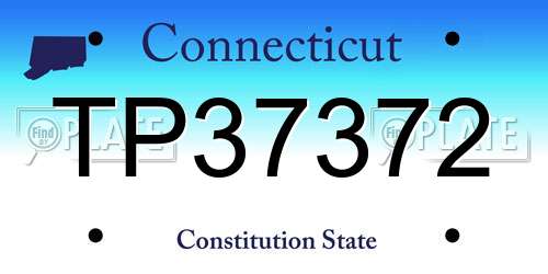 TP37372 Connecticut License Plate