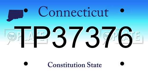 TP37376 Connecticut License Plate