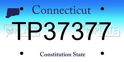TP37377 Connecticut License Plate