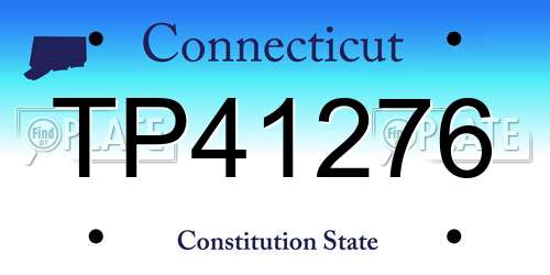 TP41276 Connecticut License Plate
