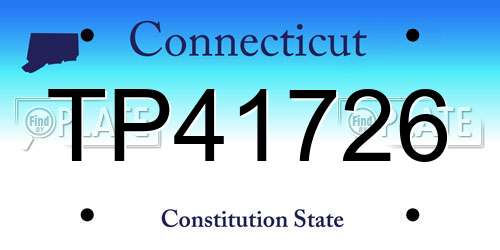 TP41726 Connecticut License Plate
