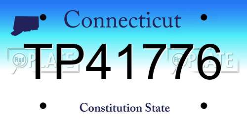 TP41776 Connecticut License Plate