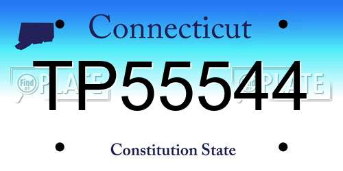 TP55544 Connecticut License Plate