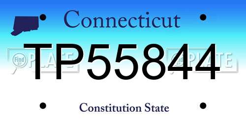 TP55844 Connecticut License Plate