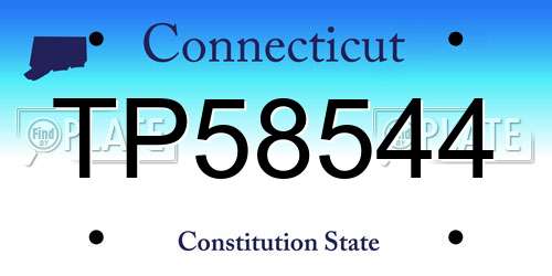 TP58544 Connecticut License Plate