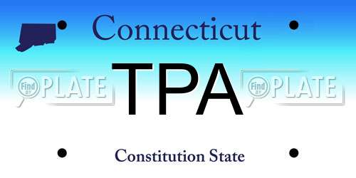 TPA Connecticut License Plate