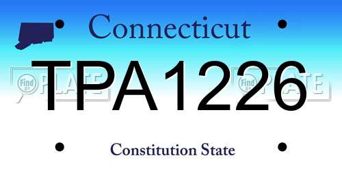 TPA1226 Connecticut License Plate