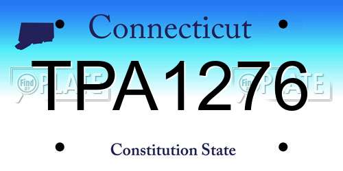 TPA1276 Connecticut License Plate