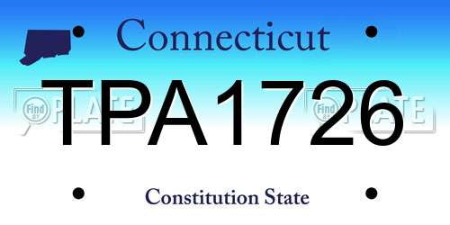 TPA1726 Connecticut License Plate