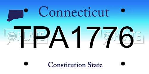 TPA1776 Connecticut License Plate