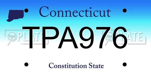 TPA976 Connecticut License Plate