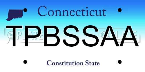 TPBSSAA Connecticut License Plate