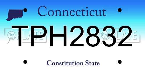 TPH2832 Connecticut License Plate