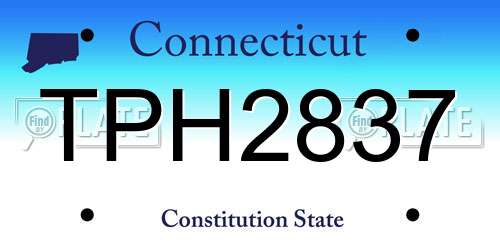 TPH2837 Connecticut License Plate