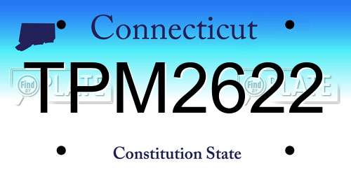 TPM2622 Connecticut License Plate