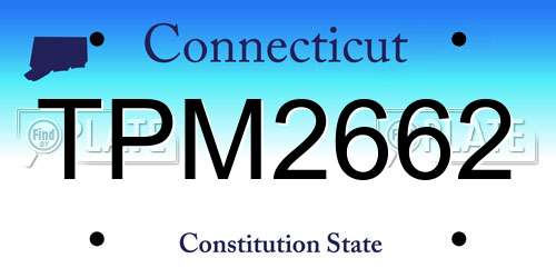 TPM2662 Connecticut License Plate