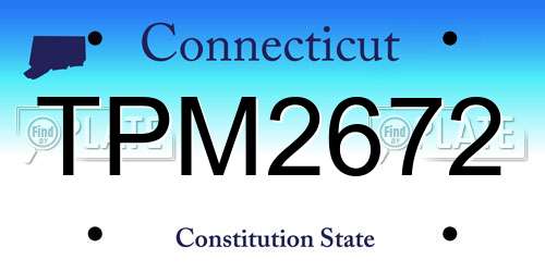 TPM2672 Connecticut License Plate