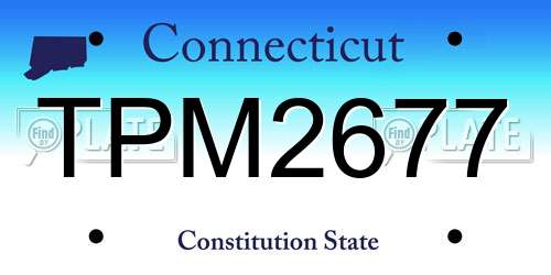 TPM2677 Connecticut License Plate