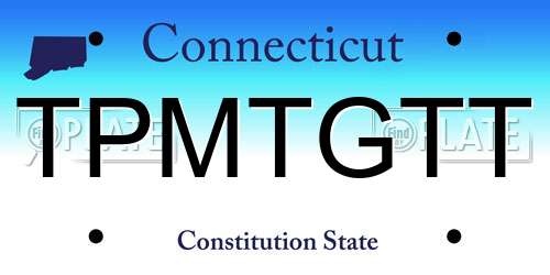 TPMTGTT Connecticut License Plate