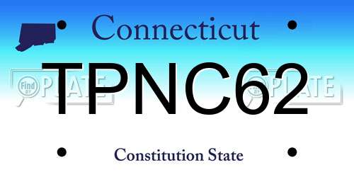 TPNC62 Connecticut License Plate