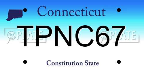 TPNC67 Connecticut License Plate