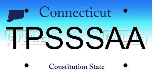 TPSSSAA Connecticut License Plate