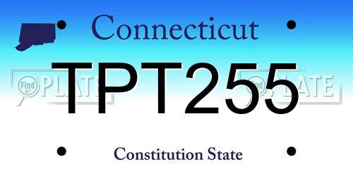 TPT255 Connecticut License Plate