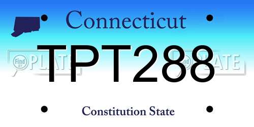 TPT288 Connecticut License Plate
