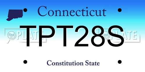 TPT28S Connecticut License Plate