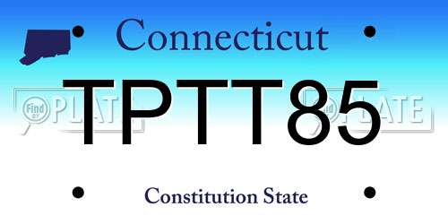 TPTT85 Connecticut License Plate