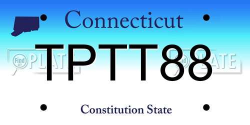 TPTT88 Connecticut License Plate